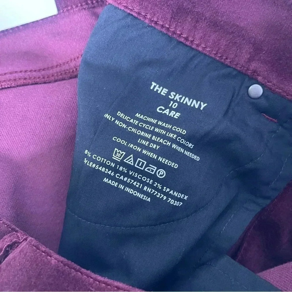 Ann Taylor The Skinny Highest Rise Velvet Pants Size 10 NWT - Picture 2 of 7